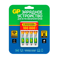 З/У для аккумуляторов GP AA/AAA 4 слота +4AAA 1000mAh (1/12)