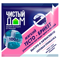 Тесто-брикеты Чистый дом от крыс и мышей 100г (1/50)