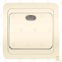 Выключатель Smartbuy Марс 1-клав.10A АБС с индикатором бежевый