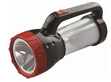 Фонарь туристический Спутник AFC952 5W 11LED от аккумулятора 2 режима черный красный