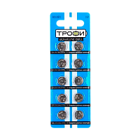 Батарейка Трофи G13/LR1154/LR44/357A/A76 BL10 Alkaline 1.55V (10/200/1600) 