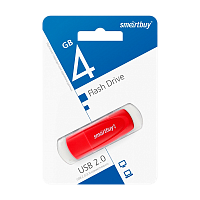 Флеш-накопитель Smartbuy Scout 4GB USB2.0 пластик красный