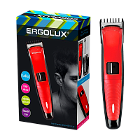 Триммер для волос и бороды Ergolux ELX-HT01-C43 красный (1/24)