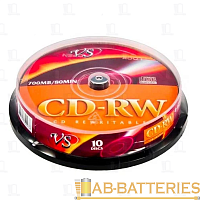 Диск CD-RW VS 700MB 4-12x 10шт. Б/УП 