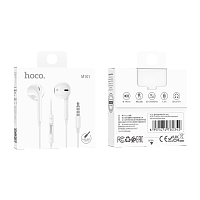 Наушники внутриканальные HOCO M101 с микр. белый (1/144/864)