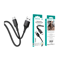 Кабель Borofone BX54 USB (m)-microUSB (m) 1м 2.4A нейлон черный (1/360)