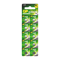 Батарейка GP G13/LR1154/LR44/357A/A76 BL10 Alkaline 1.5V отрывные (10/250/5000)