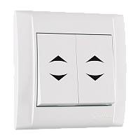 Выключатель Makel Defne 2-клав.10A пластик проходной белый 42001026 (1/12)