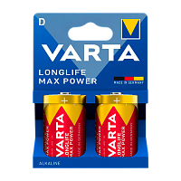 Батарейка Varta LONGLIFE MAX POWER (MAX TECH) LR20 D BL2 Alkaline 1.5V (4720) (2/12/60) 