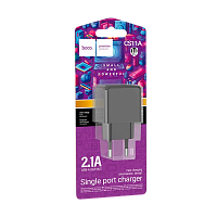 Сетевое З/У HOCO CS11A 1USB 2.1A черный (1/28/168)