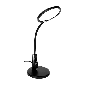 Светильник настольный Camelion KD-836 7W 230V LED на основании сенс. 5 режимов USB черный (1/6)