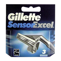 Сменные кассеты Gillette Sensor Excel 3 лезвия 3шт. (цена за 1 шт) (3/30)