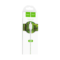 Кабель HOCO X20 USB (m)-microUSB (m) 3м 2.0A ПВХ белый (1/30/300)