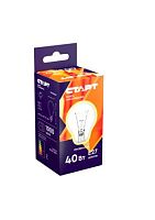 Лампа накаливания Старт E27 40W 220-240V груша Б прозрачная (1/100)
