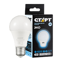 Лампа светодиодная Старт GLS E27 15W 4000К 220V груша Black матовая (1/10/100)