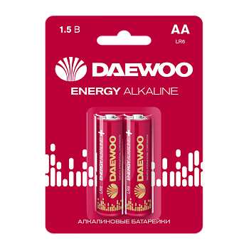 Батарейка Daewoo ENERGY LR6 AA BL2 Alkaline 1.5V (2/20/480) 