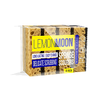 Губка для посуды Lemon Moon 96х64х33мм 4шт. (1/72)