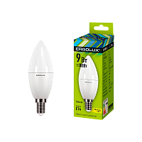 Лампа светодиодная Ergolux C35 E14 9W 3000К 172-265V свеча (1/10/100)