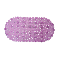 Коврик для ванной Рыжий кот Камешки 68х34см сиреневый (1/10/60)