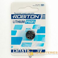 Батарейка ROBITON PROFI R-CR1616-BL1, CR1616 BL1 (1/40/1800)