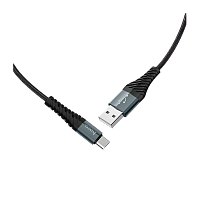 Кабель HOCO X38 USB (m)-Type-C (m) 0.25м 2.4A нейлон черный (1/31/310)