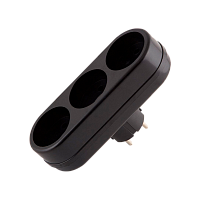 Разветвитель Toker 3L 3р.Б/З черный (1/60)