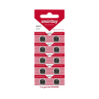 Батарейка Smartbuy G10/LR1130/LR54/389A/189 BL10 Alkaline 1.5V (10/100/2000) 