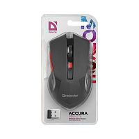 Мышь беспроводная Defender MM-275 Accura классическая USB черный (1/40) 