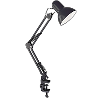 Светильник настольный Ultraflash UF-312P 60W 220V E27 струбцина черный (1/20)