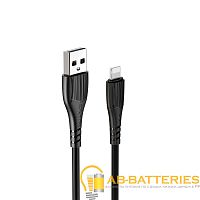 Кабель Borofone BX37 USB (m)-Lightning (m) 1.0м 2.4A ПВХ черный (1/360)