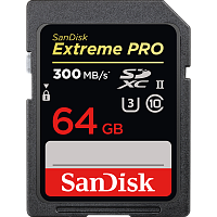 Карта памяти SD SanDisk Extreme Pro 64GB Class10 UHS-II (U3) 300 МБ/сек