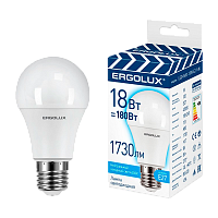 Лампа светодиодная Ergolux A60 E27 18W 4500К 172-265V груша ЛОН ПРОМО матовая (1/10/100)