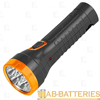 Фонарь туристический Трофи TA7 0.6W 7LED от аккумулятора прямая подзарядка черный желтый (1/20/80)