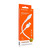 Кабель Borofone BX51 USB (m)-Lightning (m) 1.0м 2.0A ПВХ белый в коробке (1/360)