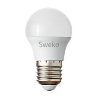 Лампа светодиодная Sweko G45 E27 7W 6500К 230V шар (1/5/100)