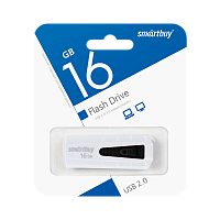 Флеш-накопитель Smartbuy Iron 16GB USB2.0 пластик белый черный 