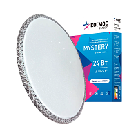 Светильник настенно-потолочный Космос MYSTERY Classic 24W 230V LED накладной серебряный (1/20)