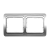 Рамка Smartbuy 2-местная горизонтальная серебро "Марс"