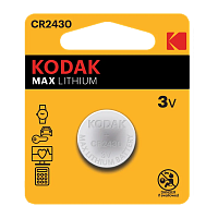 Батарейка Kodak MAX CR2430 BL1 Lithium 3V (1/60/240/42000)