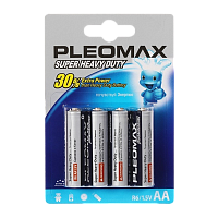 Батарейка Pleomax Super R6 AA BL4 Heavy Duty Heavy Duty 1.5V (4/40/720) 