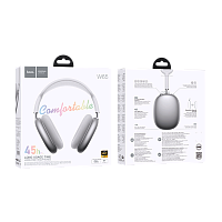 Наушники полноразмерные HOCO W65 bluetooth 5.4 с микр. серебристый (1/40) 