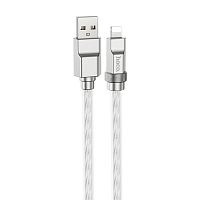 Кабель HOCO U113 USB (m)-Lightning (m) 1м 2.4A силикон синий (1/22/220)