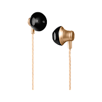 Наушники вставные HOCO M18 с микр. золотой (1/30/300)