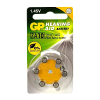 Батарейка GP ZA10 BL6 Zinc Air 1.45V (6/60/300/3000) R
