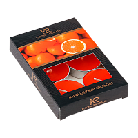 Свечи чайные KUKINA RAFFINATA "Апельсин" 6шт. (1/18)