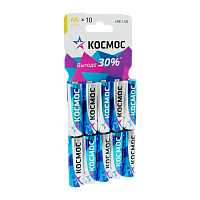 Батарейка Космос LR6 AA BL10 Alkaline 1.5V (10/300/600) 