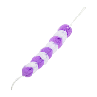 Мочалка для тела Рыжий кот "Косичка" нейлон сиреневый (1/50/200)