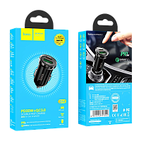 Автомобильное З/У HOCO Z44 1USB/Type-C 3.0A черный (1/12/120)