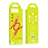 Кабель AUX HOCO UPA24 Jack 3.5mm (m)-Jack 3.5mm (m) 1м нейлон красный (1/420) 