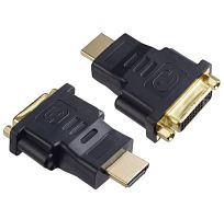 Переходник Perfeo HDMI (m)-DVI-D (f) черный (1/100) 